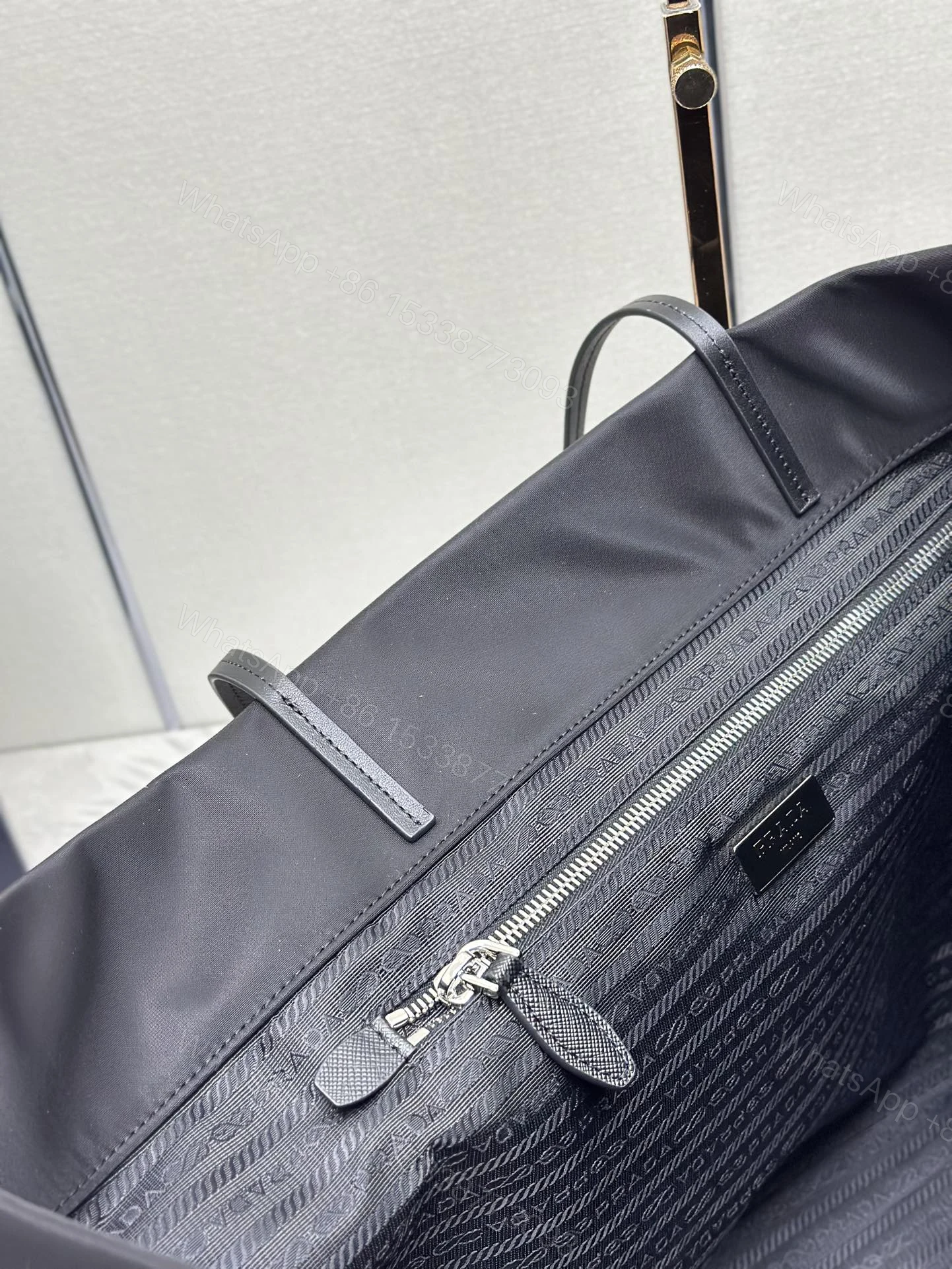 View 5 of MEDIUM SHOPPING BAG 40 IN BLACK RE-NYLON FABRIC
