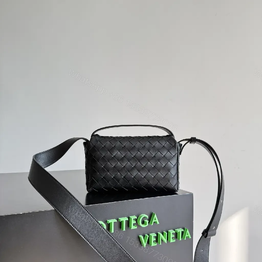 View 5 of Compact braided leather crossbody bag — timeless everyday luxury