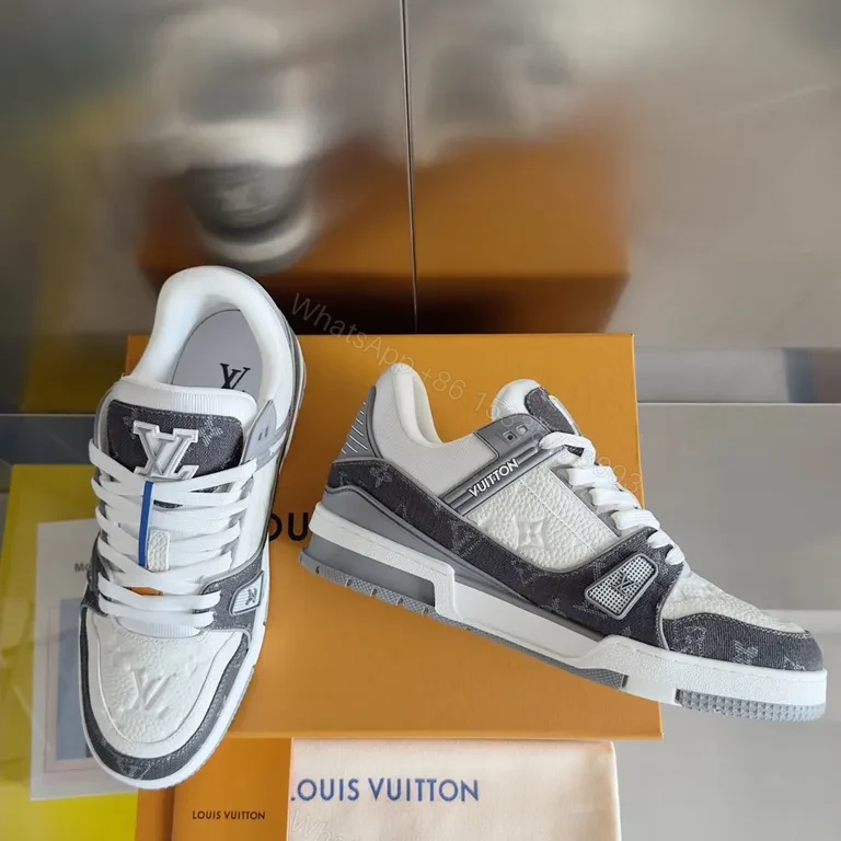 View 9 of Sporty Luxe LV Monogram Sneaker âˆ’ Elevated Comfort Highâ€‘Top