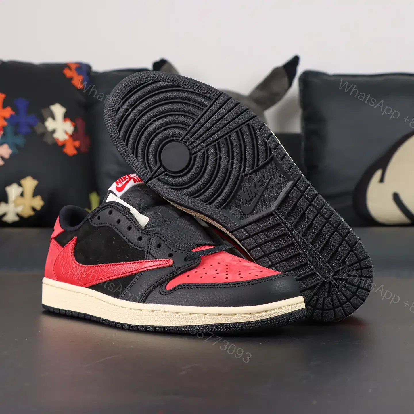 View 3 of Travis Scott x Jordan Air Jordan 1 Bred Reps