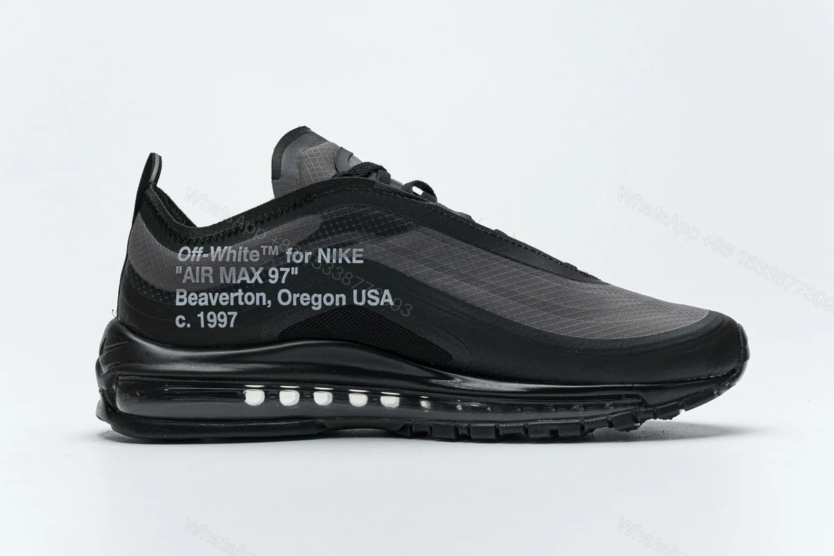 View 3 of Off-White x Nike Air Max 97 All Black AJ4585-00