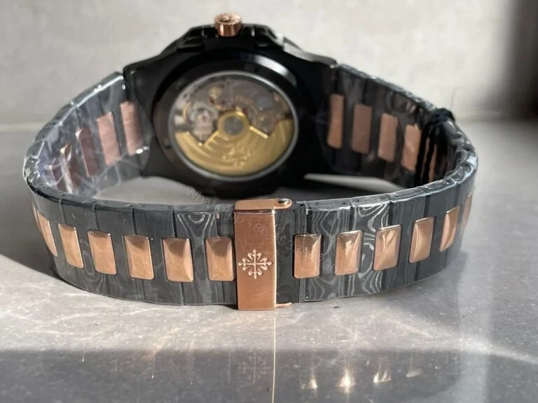View 6 of Replica Patek Philippe Nautilus DiW Carbon Black Dial