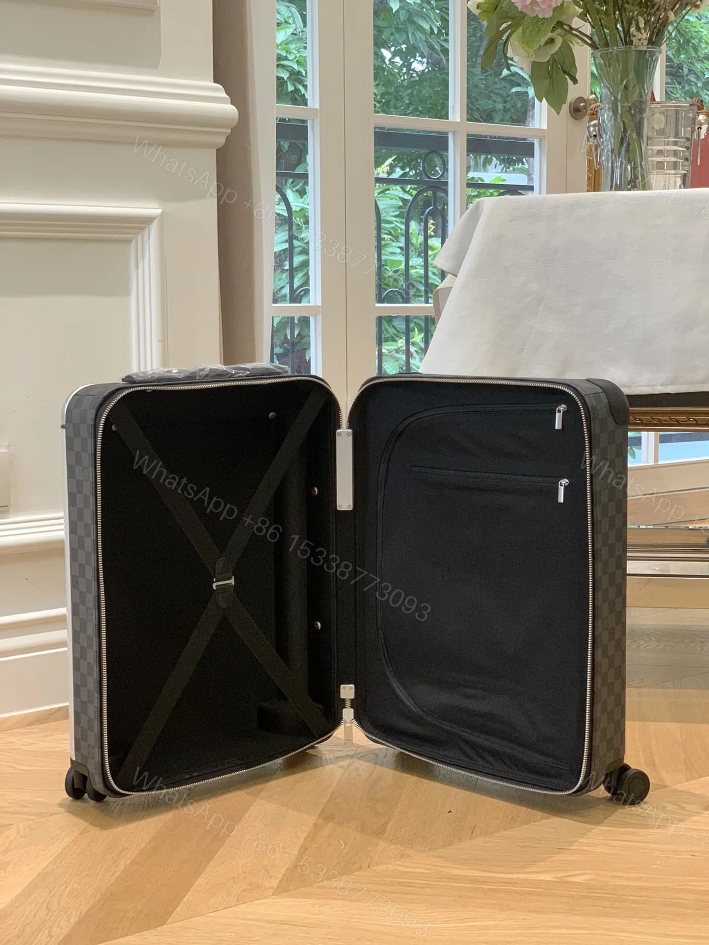 View 6 of Louis Vuitton Horizon 55 Suitcase Damier Graphite Canvas Black 55Cm N23209