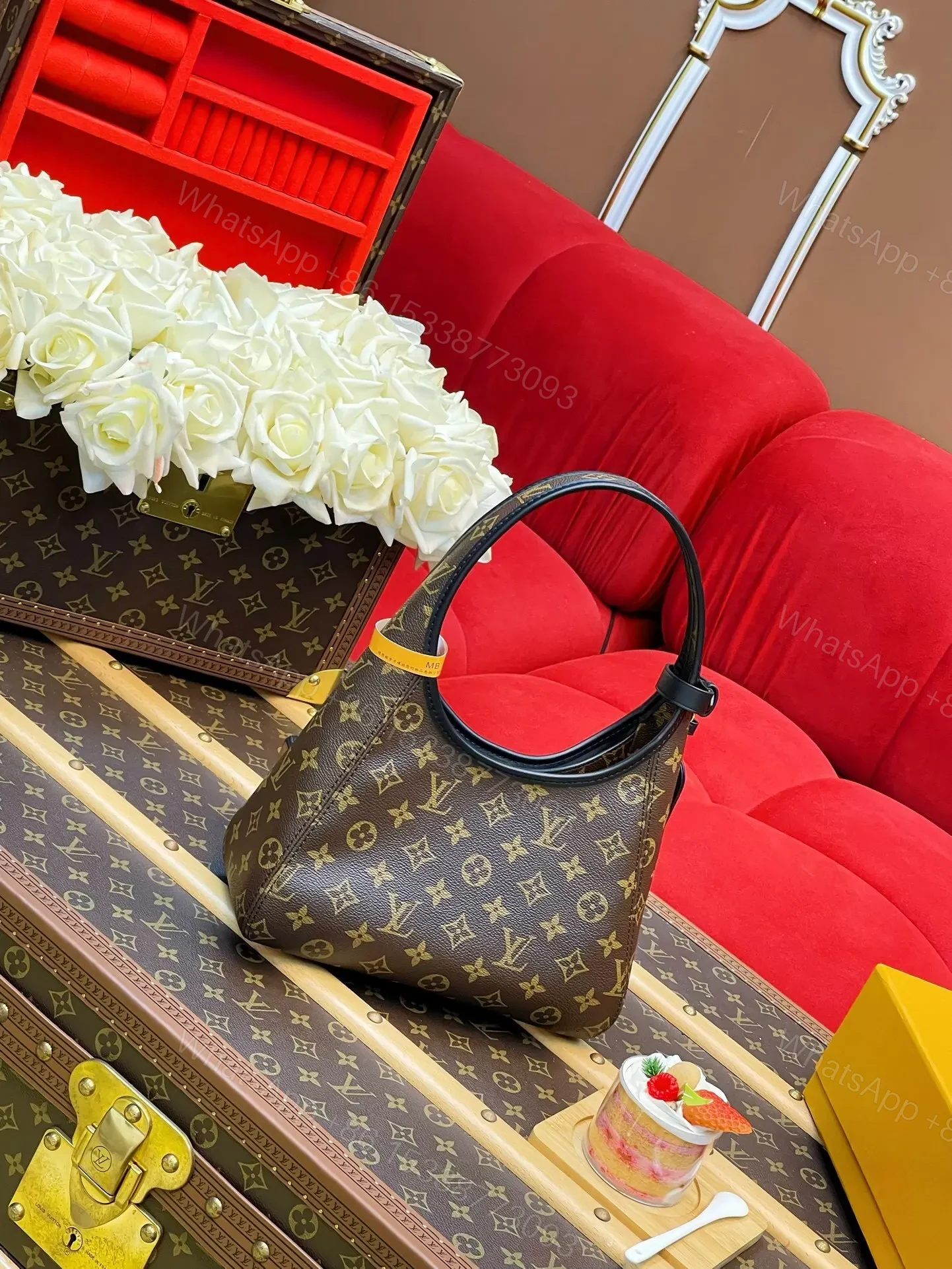 View 4 of Louis Vuitton The Drop PM Handbag in Monogram Coated Canvas