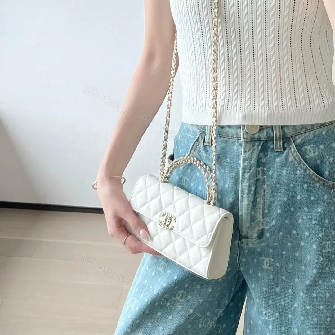 View 18 of 高仿Chanel*25S系列AP3238亮面小牛皮單肩包白色免檢版