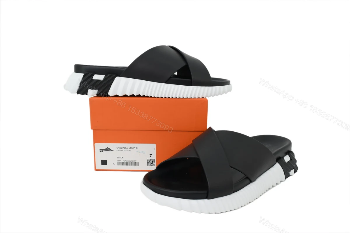 View 6 of HERMES Infra Sandals 'Black and White'
