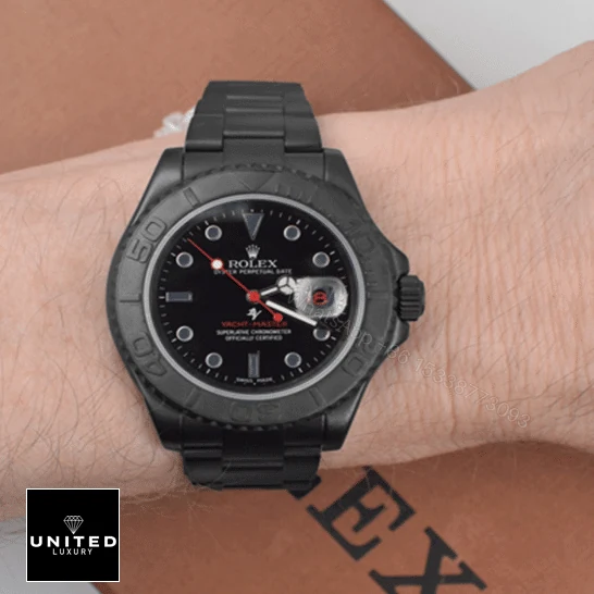 View 5 of Rolex Yacht Master Triple Red / Titan Black 116622 Replica