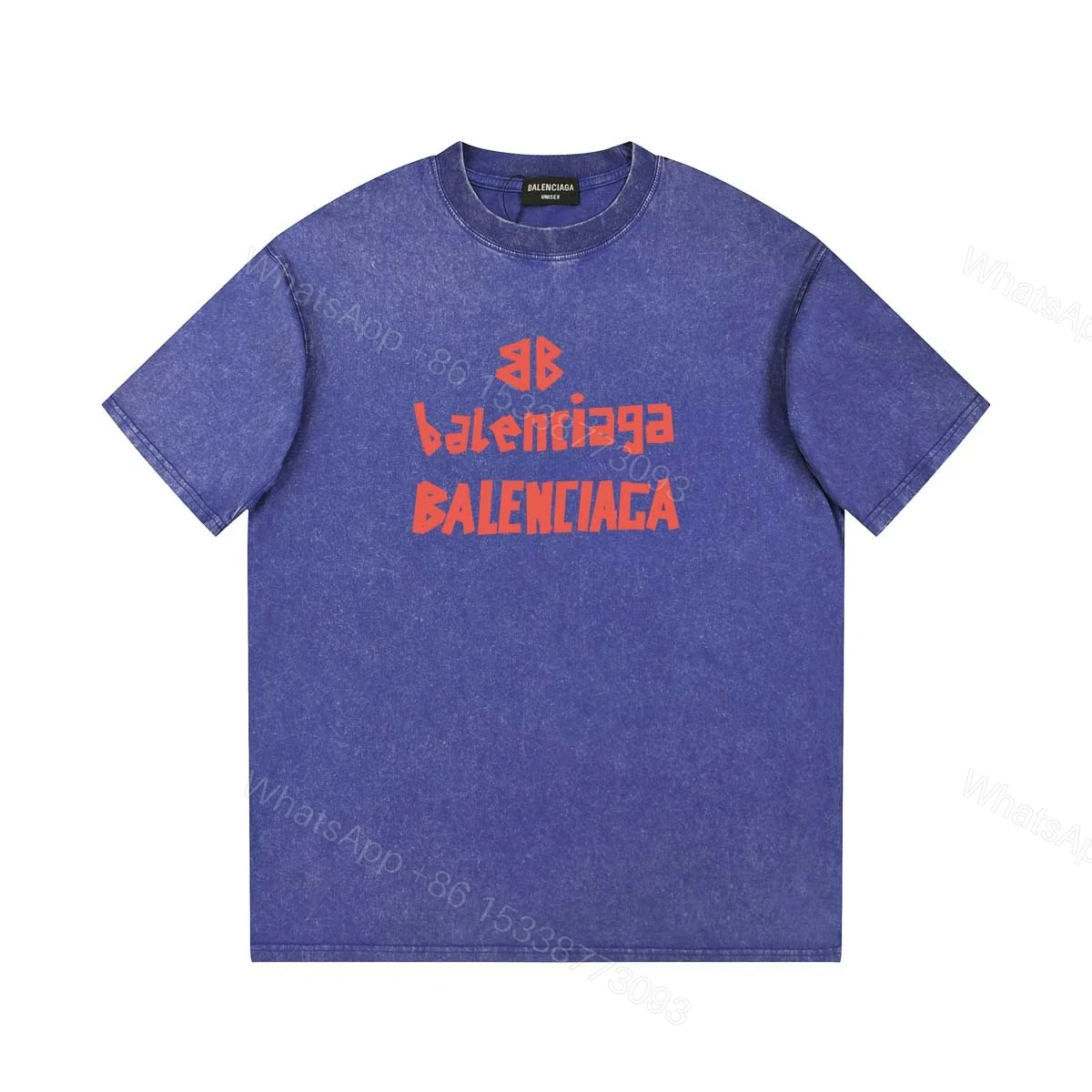 Balenciaga 一比一 男款 字母Logo短袖T恤 潮流百搭版 — view 1