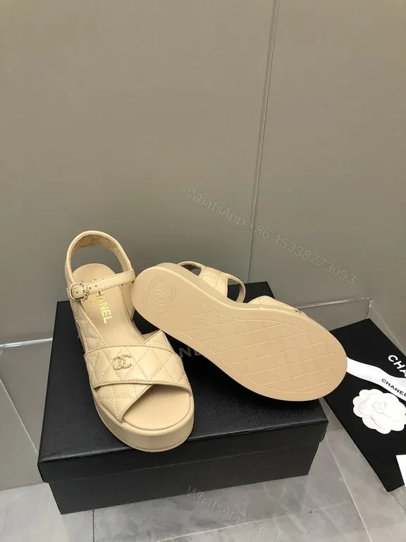 View 6 of Minimalist Quilted Sandals with Chanel-Influenced Detailing