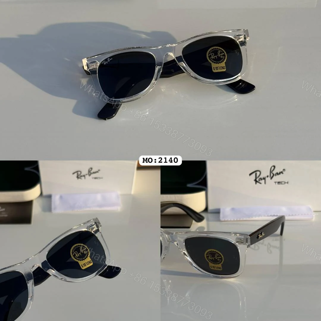 View 2 of First Copy Rayban 2140 Transparent Black Glass Quality