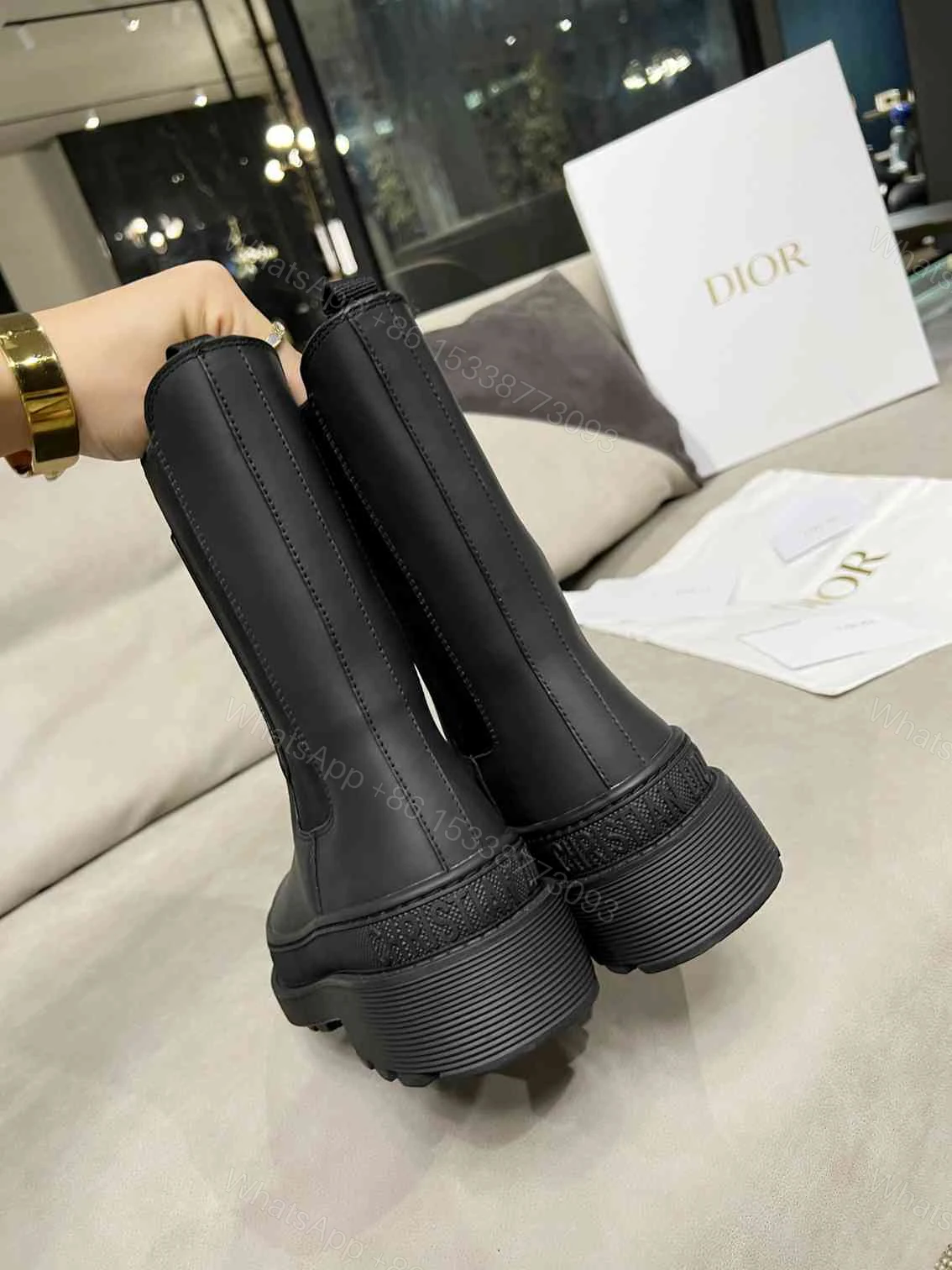 View 5 of DIOR TRIAL ANKLE BOOTS LEATHER BLACK