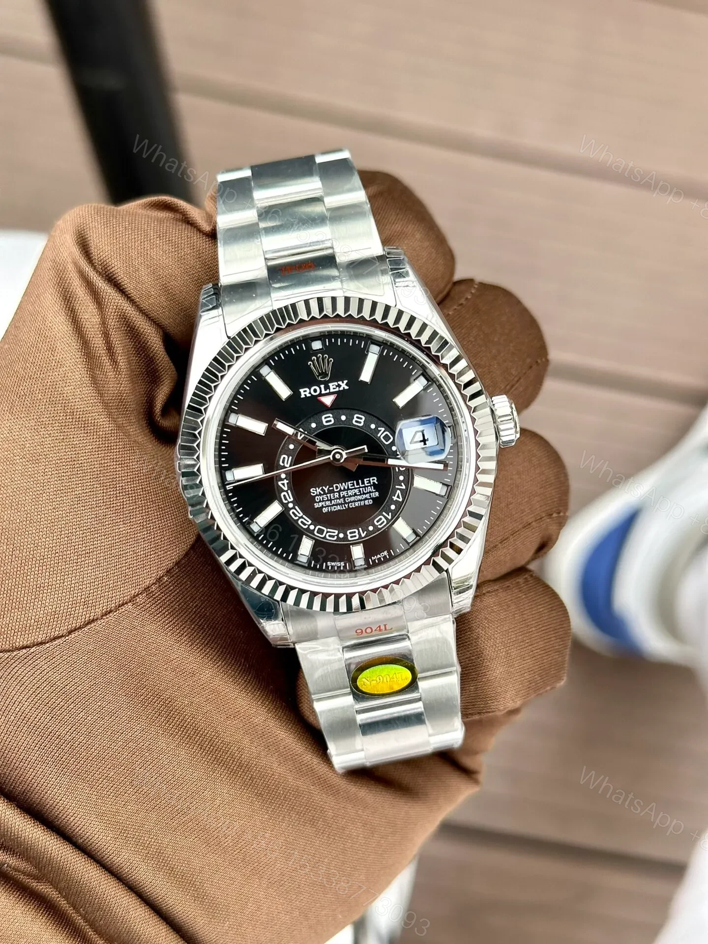 View 3 of Superclone Rolex Sky-Dweller Bright black Dial 336934 Oyster