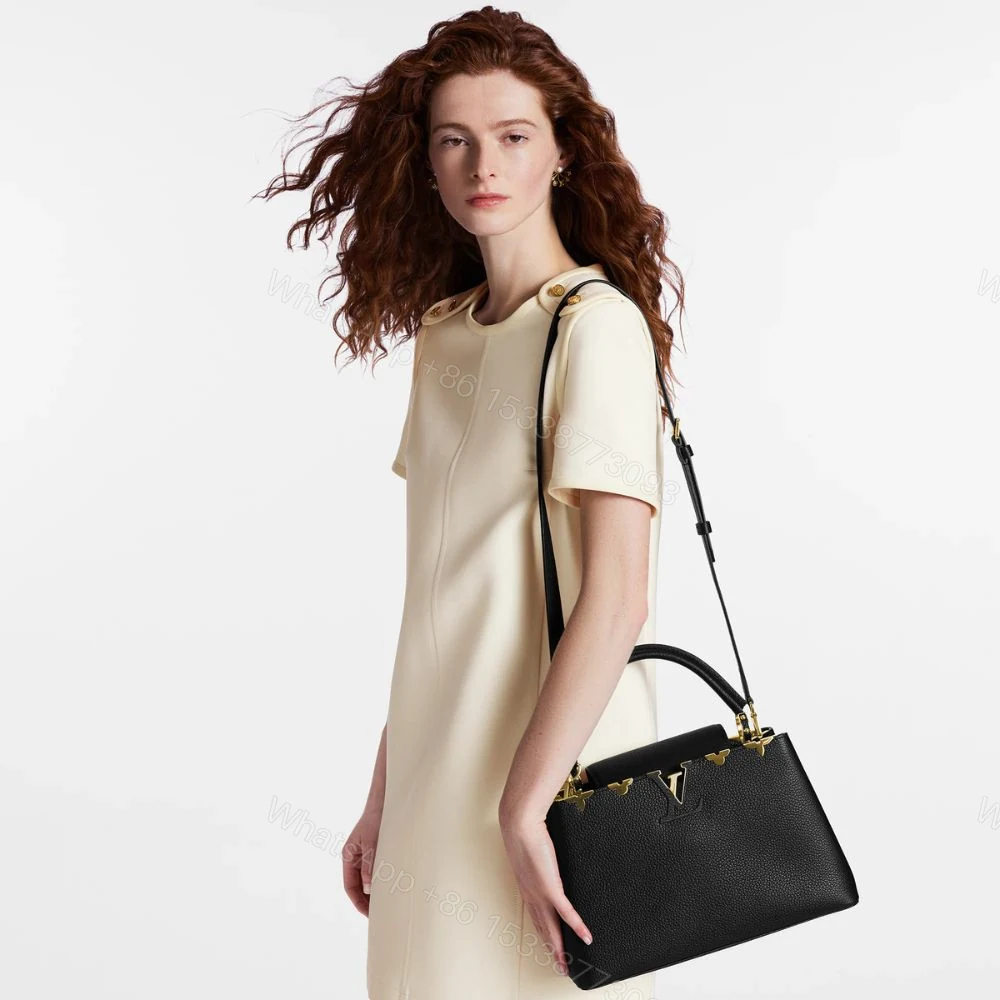 View 8 of Louis Vuitton Capucines MM Bag Black 27Cm M54663