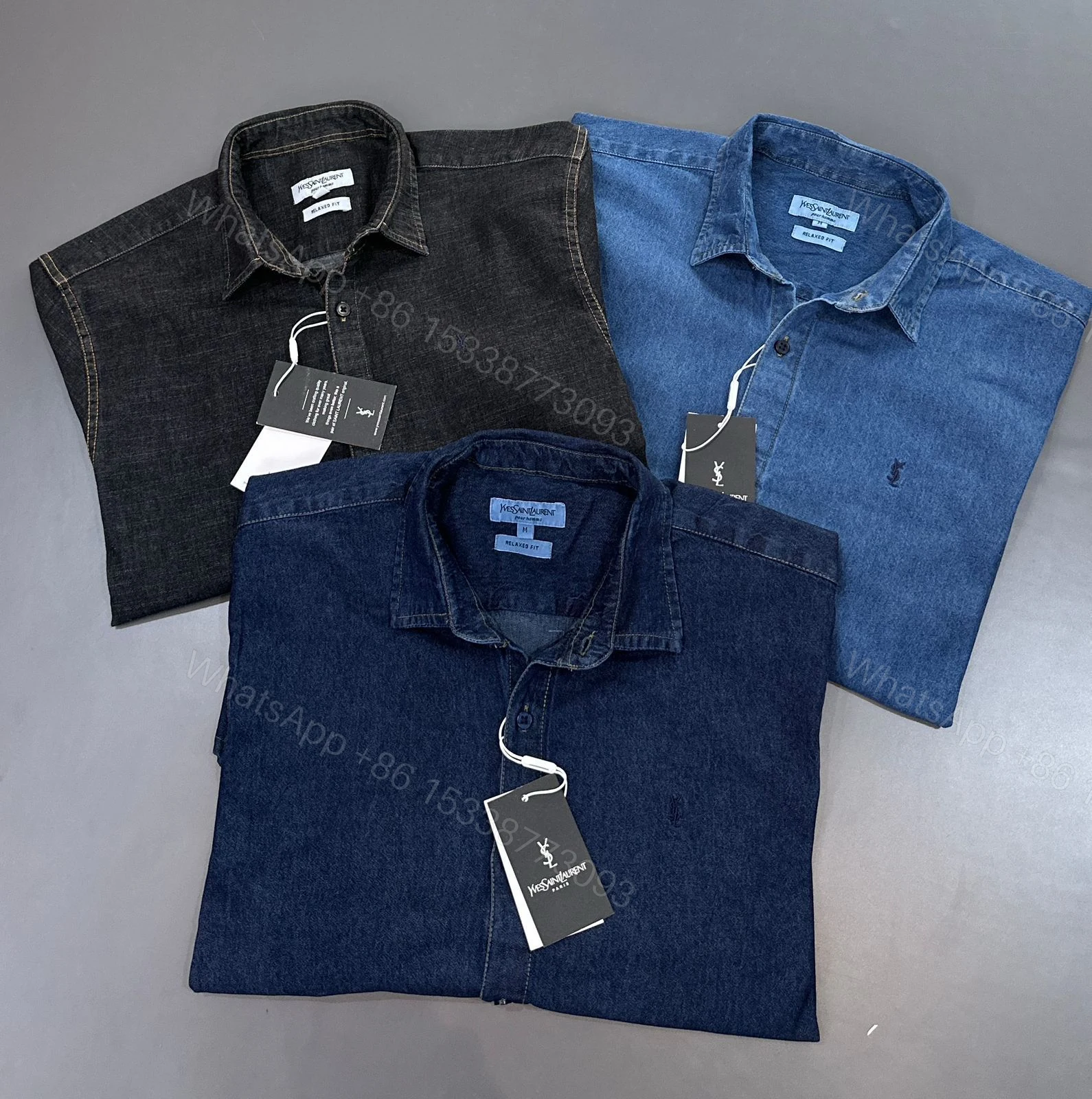 View 5 of First Copy YSL Premium Denim Shirt