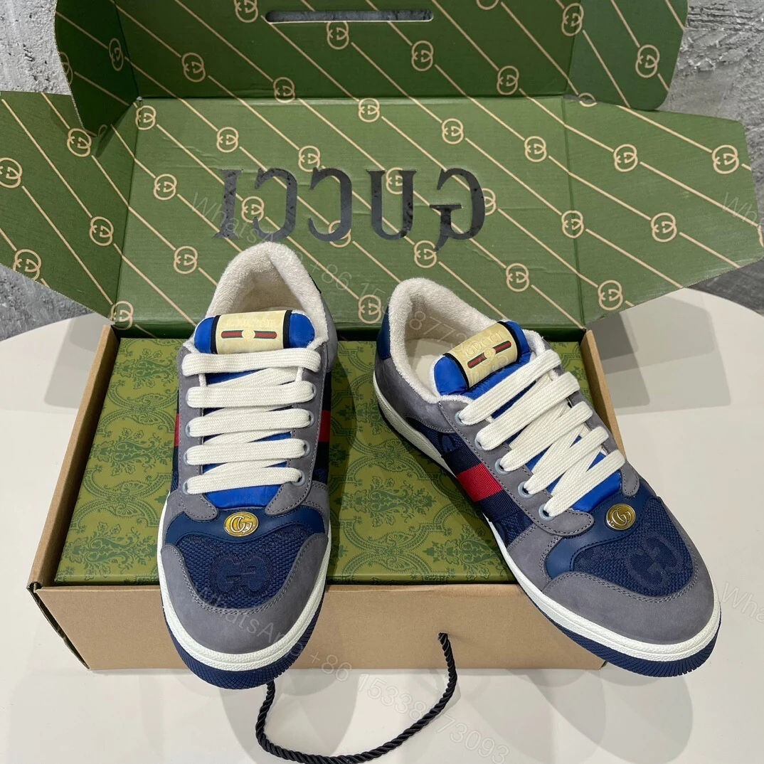 View 4 of Gucci GG Screener Sneaker Grey Suede