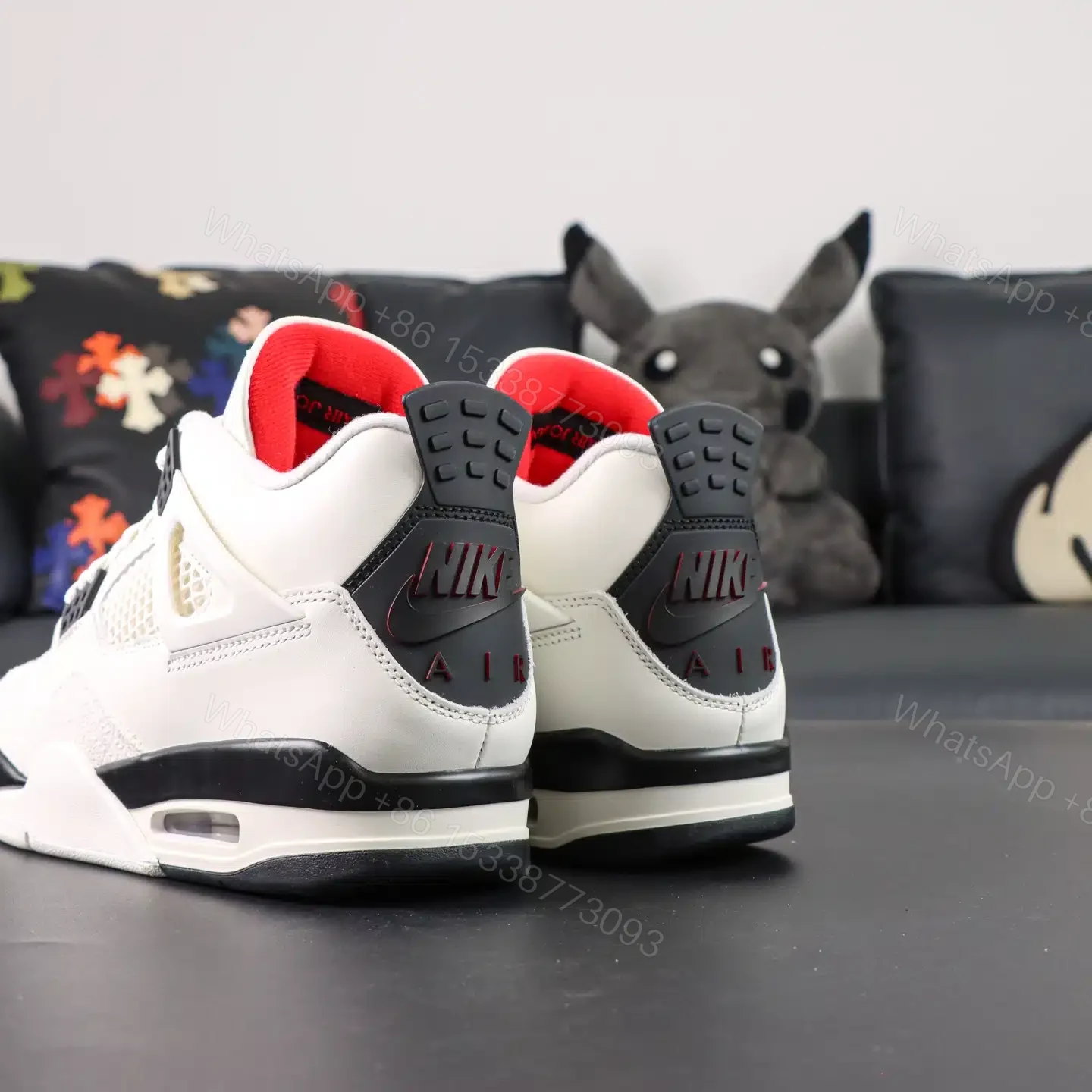 View 5 of Air Jordan 4 “Flight Club” Sail/Black-University Red 2026
