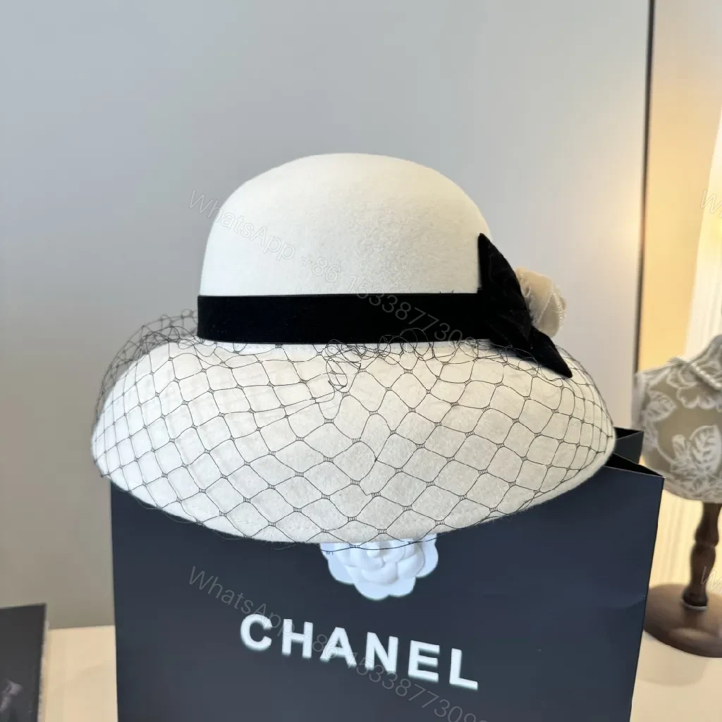 View 5 of Chic Fedora: Felt, Satin Bow, Veil, Couture Flair, Fedora