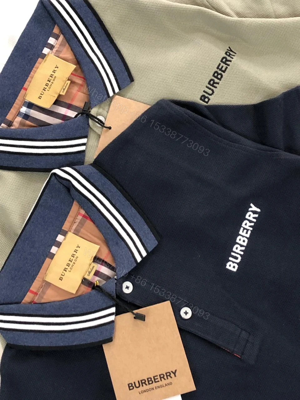 View 4 of FIRST COPY BURBERRY VERY PREMIUM COTTON LYCRA POLOS T-SHIRT