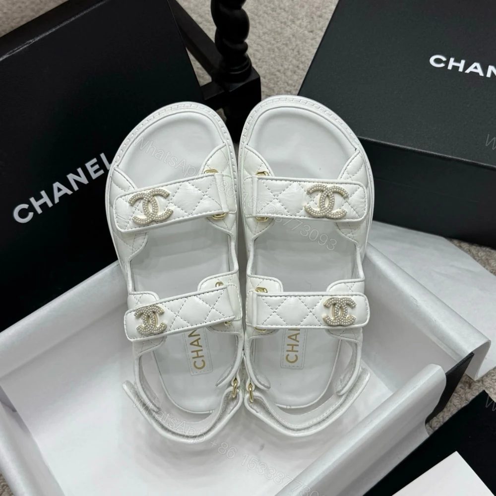 View 4 of CHANEL SANDAL SHINY WHITE G35927 B20276 U0451