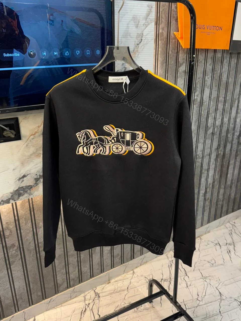 View 2 of First Copy Coach Imported Premium Fleece Sweatshirt