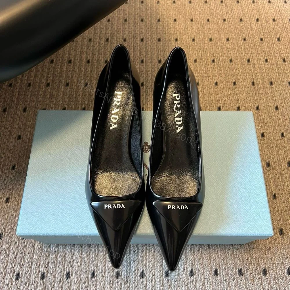 View 4 of Prada Brushed Leather Pumps Black 1I928M 055 F0002 F 075
