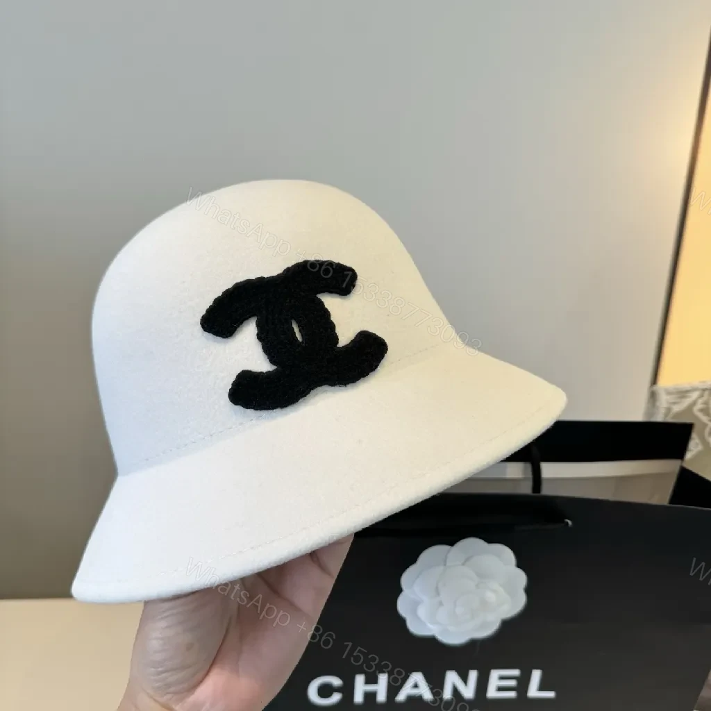 View 2 of White Wool Fedora: Minimalist Chic with Bold Logo Accent