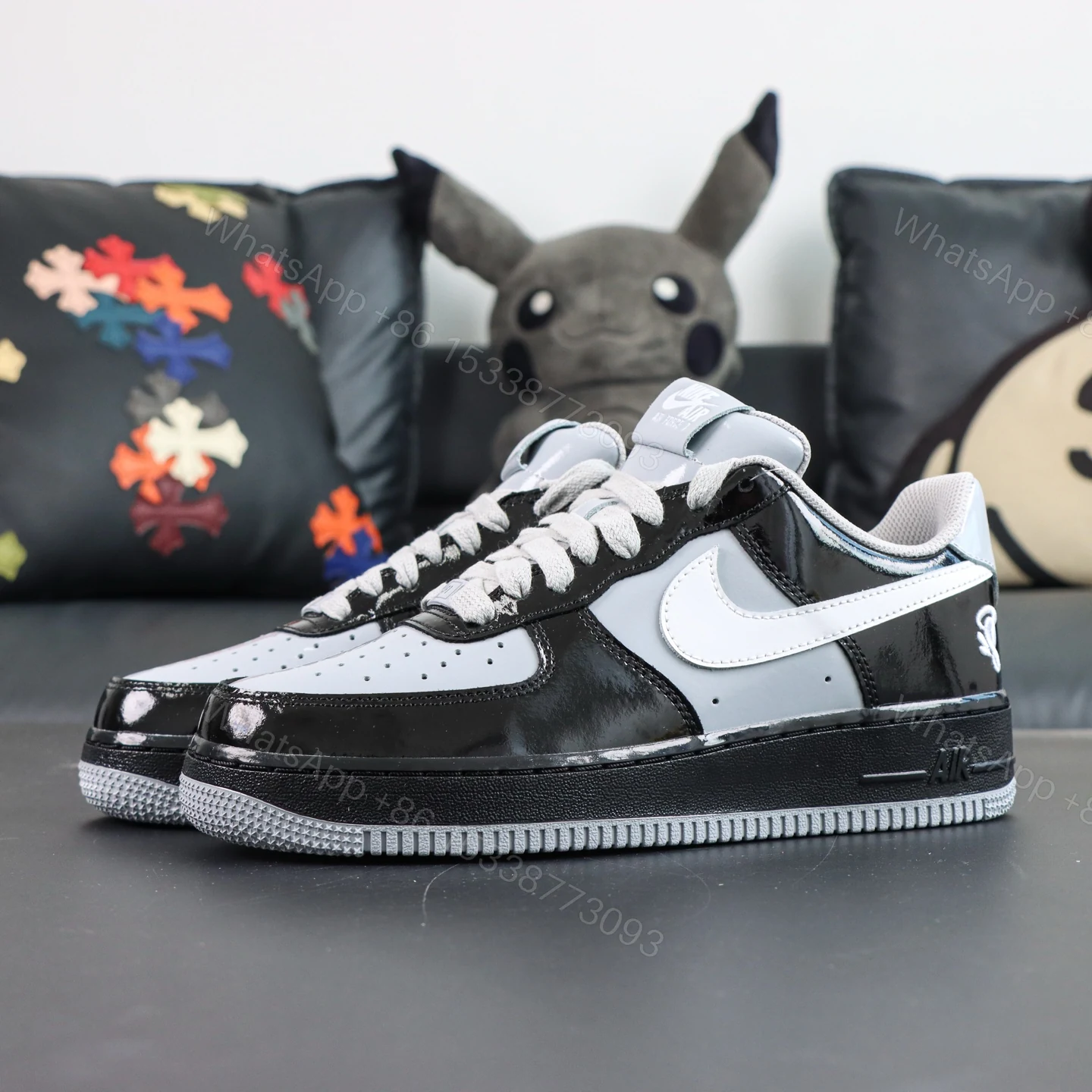 View 8 of Central Cee x Air Force 1 Low Black White Grey
