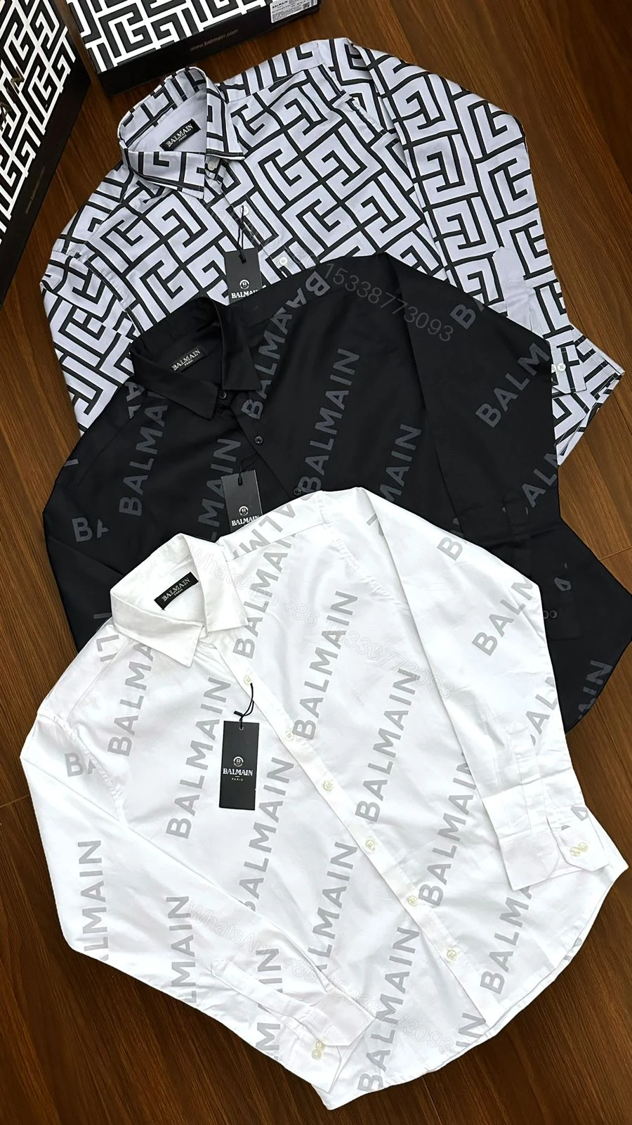 View 9 of BUY FIRST COPY BALMAIN LUXURY SUMMER FASHION SHIRTS