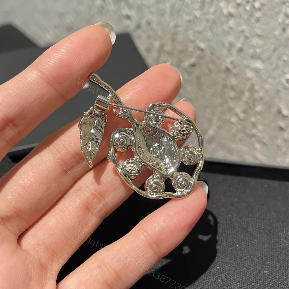 View 6 of Chanel Brooch Metal Glass And Strass Gold Pink