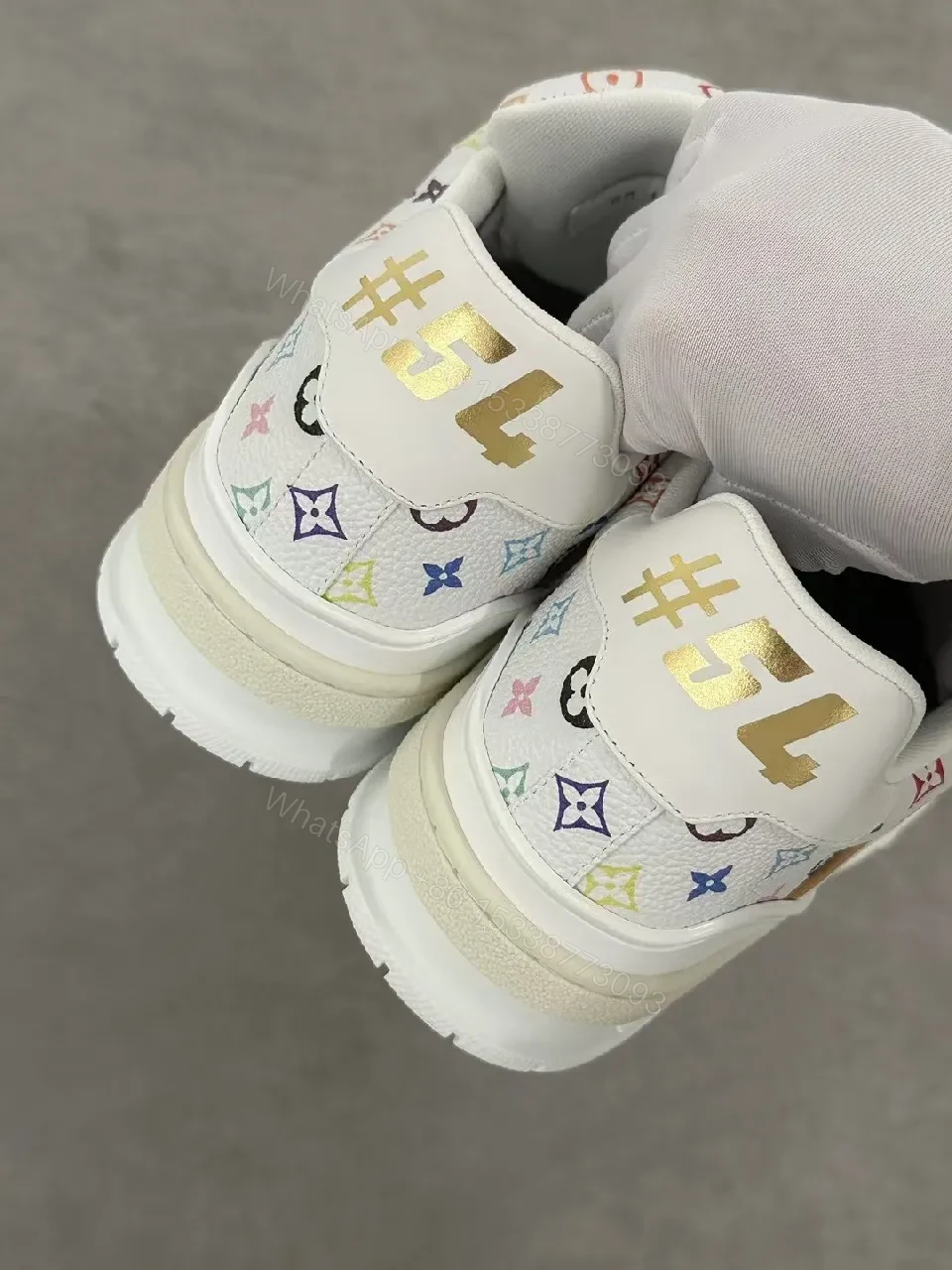 View 7 of Colorful Monogram Luxe High-Tops with Comfort Cushion