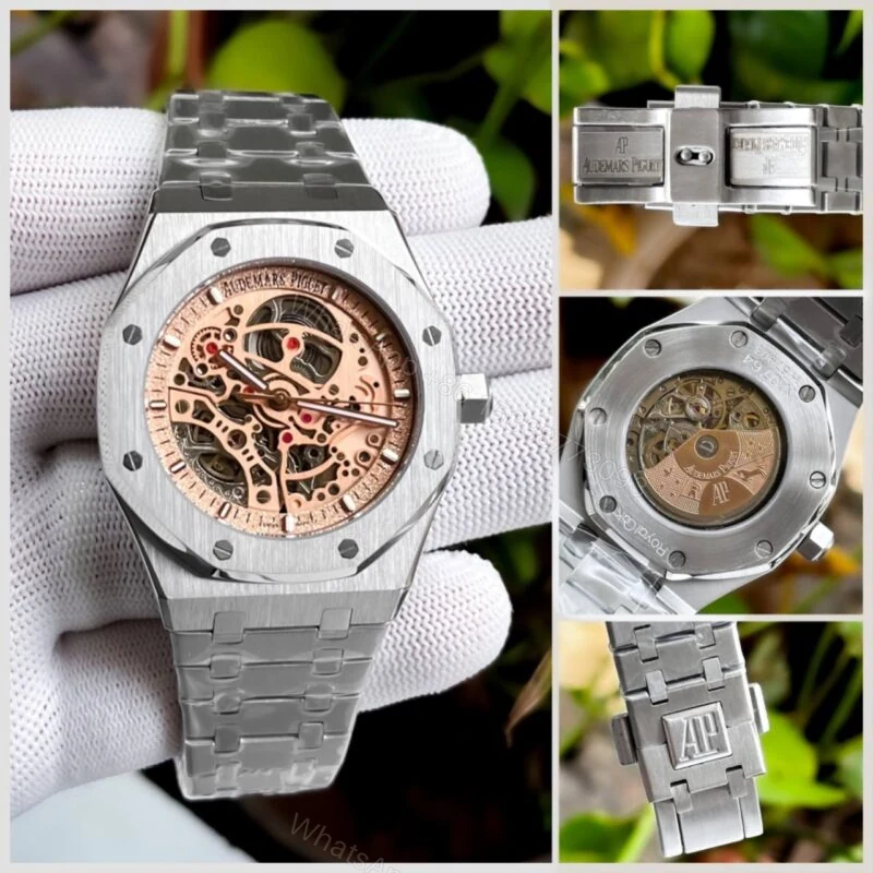 View 2 of Audemars Piguet Royal Oak Skeleton Salmon 40mm Automatic