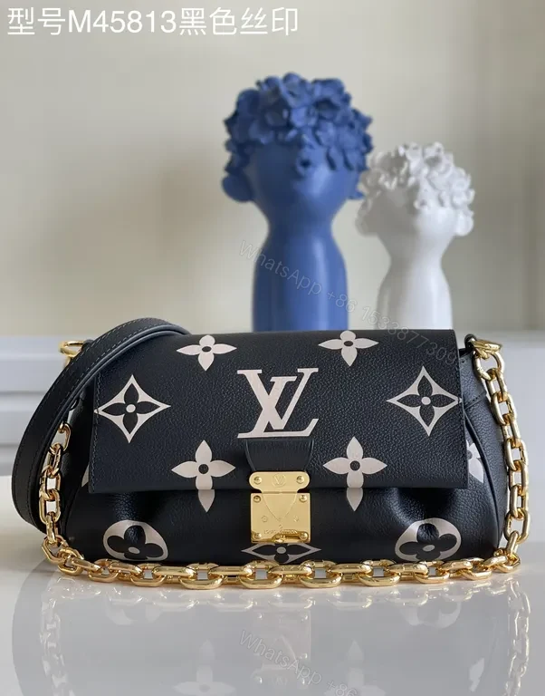 Chic Monogram Calfskin Crossbody with Gold Chain — view 1
