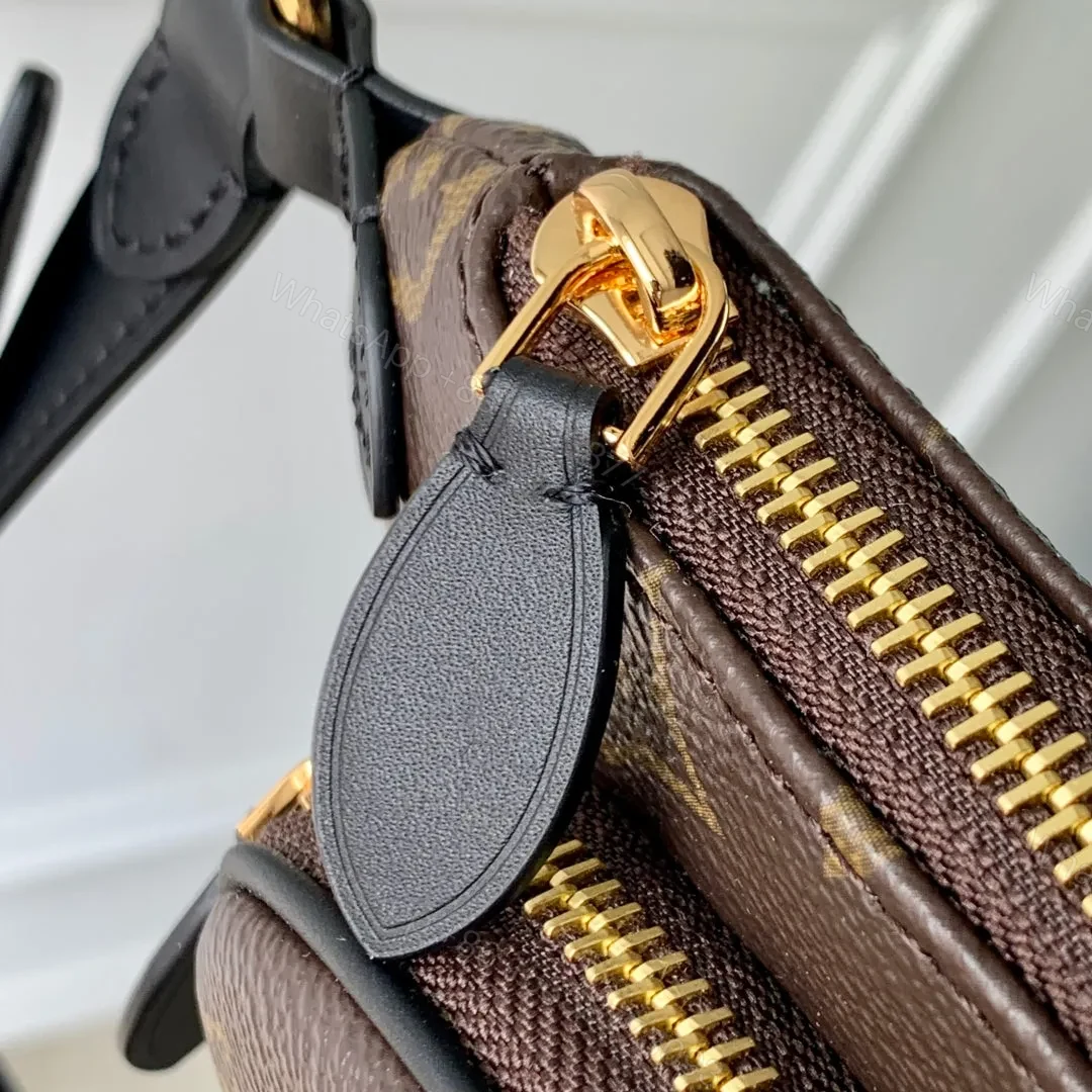 View 9 of LV KEEPIT BUMBAG 29 IN BROWN DAMIER AZUR COATED MONOGRAM CANVAS