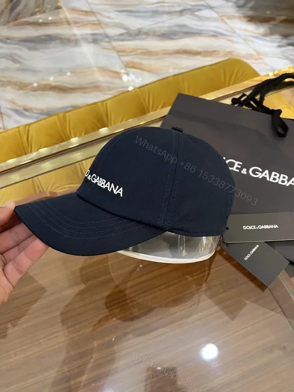 View 5 of Deep Navy Dolce & Gabbana Cap: Luxury Cotton Baseball Hat