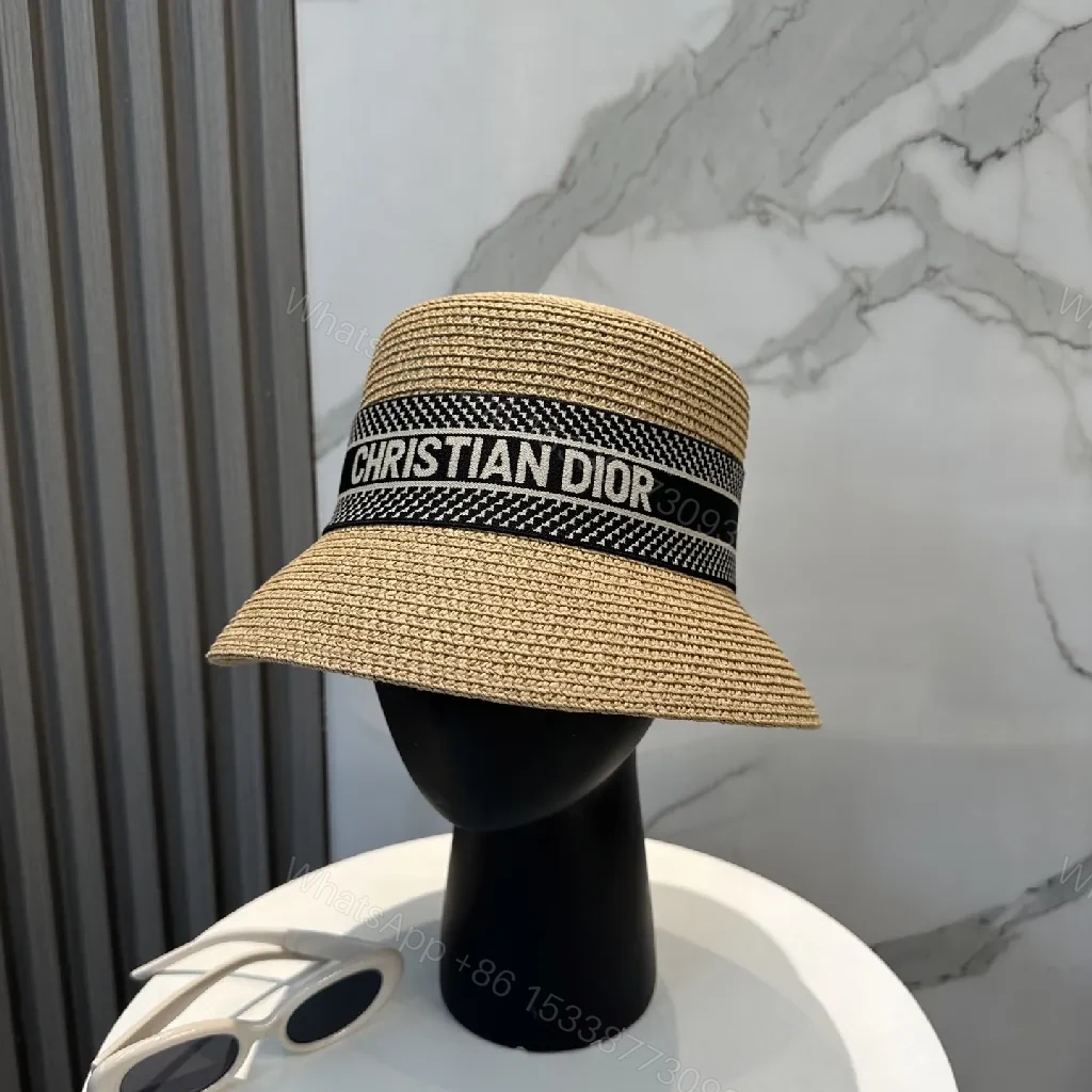 Natural Straw Hat with Designer Band, Sun-Brim Style — view 1