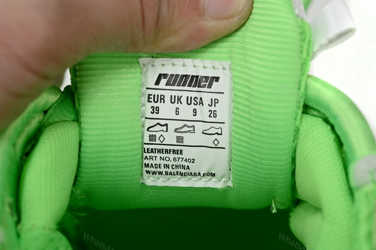 View 4 of Balenciaga Runner White Green 677402 W3RBM 3590