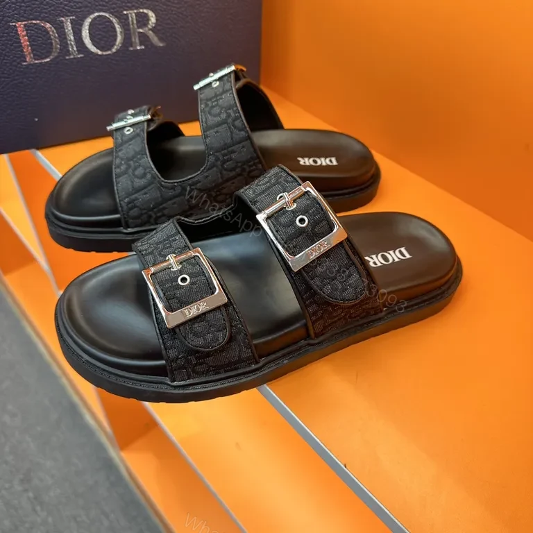 View 7 of Patterned Straps Sandals: DIOR-Style Elevated Comfort Sandals