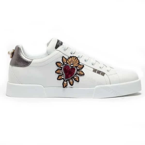 DOLCE & GABBANA SNEAKERS PORTOFINO IN VITELLO NAPPATO CON PATCH – DG23 — view 1