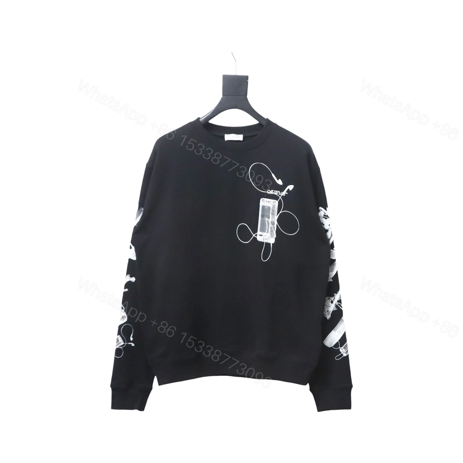 View 9 of Off-white Ink-splashed arrow twill oil painting graffiti sweatshirt