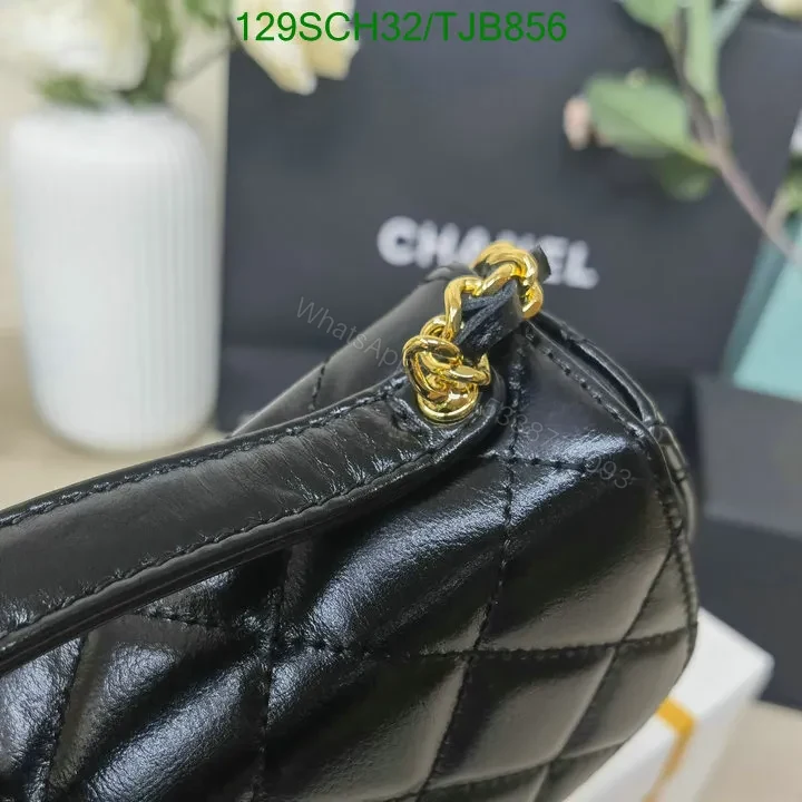 View 8 of Chanel Flap Phone Holder with Chain in Black Leather FB4963