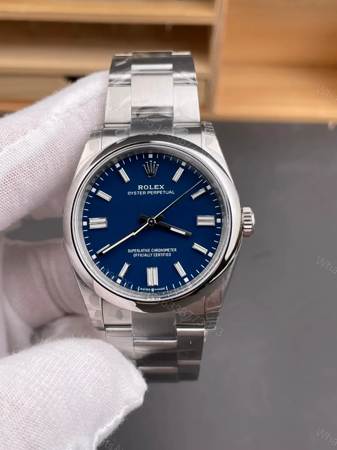 View 3 of Rolex Oyster Perpetual 36 126000 Blue Dial Watch 126000-003