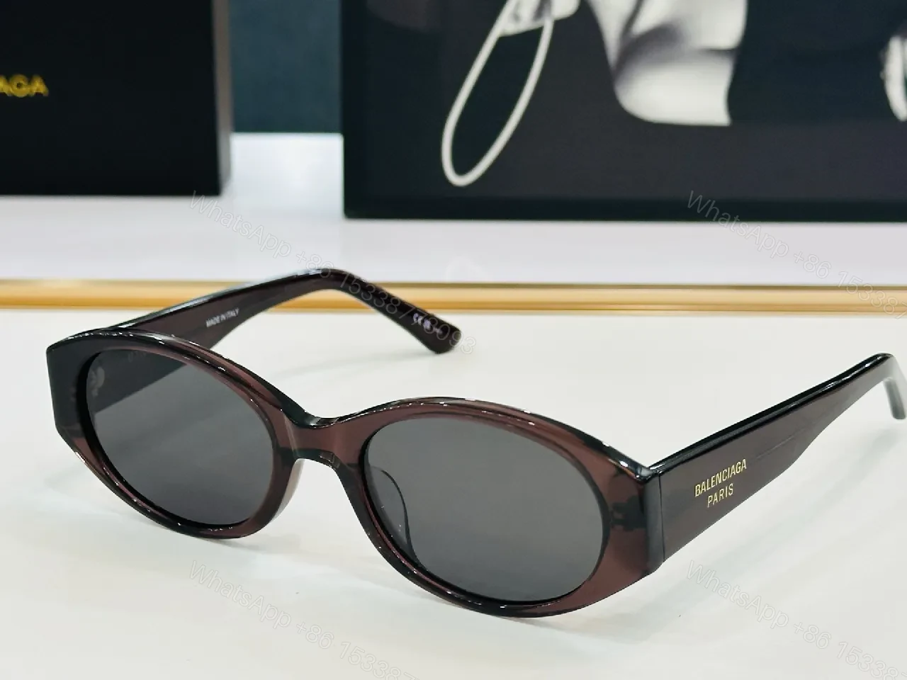 View 3 of Chic Black Acetate Cat-Eye Sunglasses: Luxury Comfort