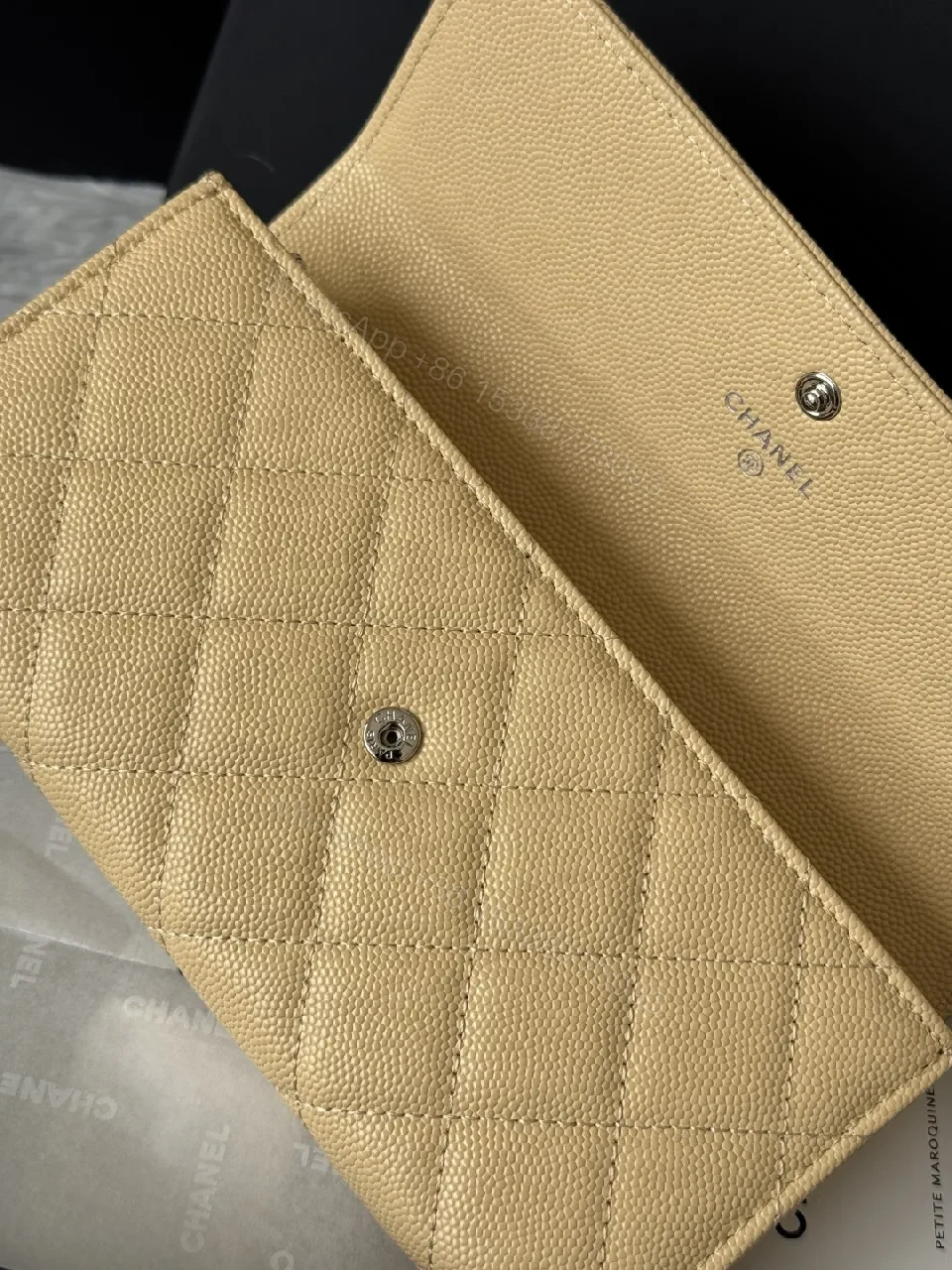 View 8 of Quilted Leather Wallet in Champagne — Chic Luxury, Everyday Utility