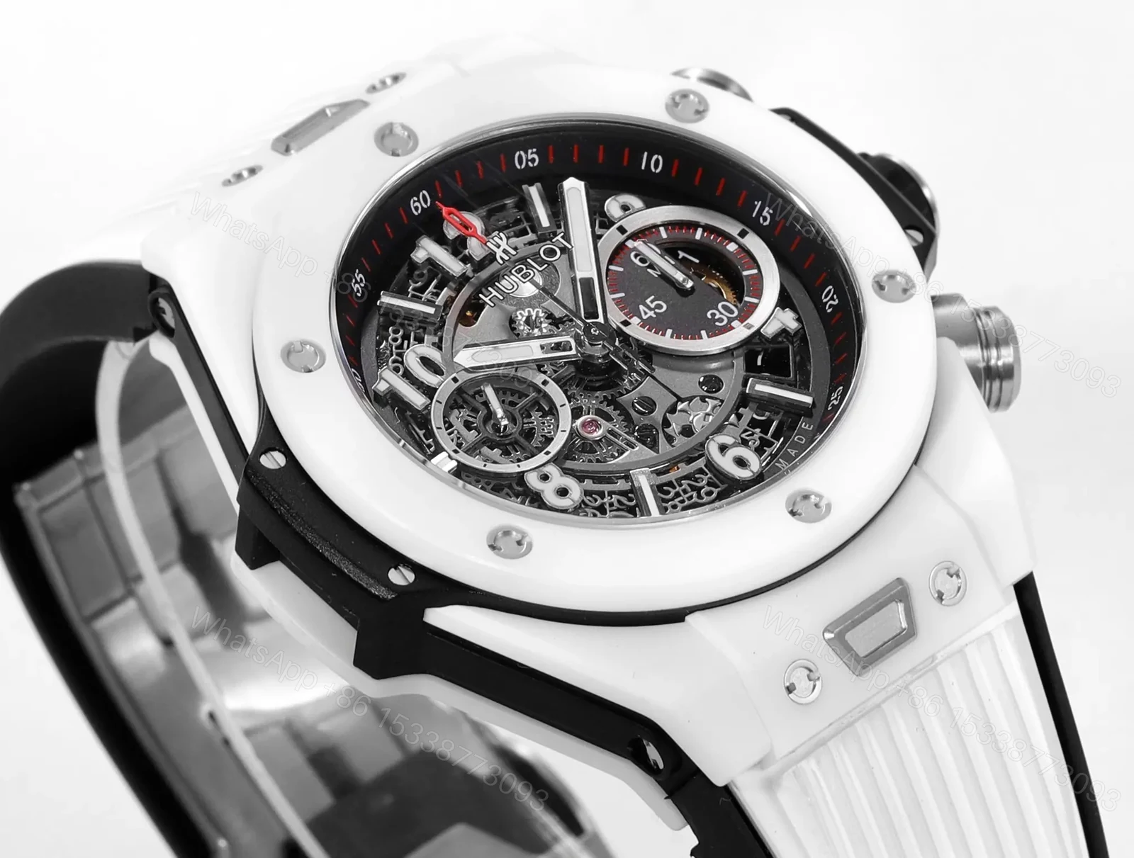 View 3 of HB Factory Hublot Big Bang Unico White Ceramic Watch
