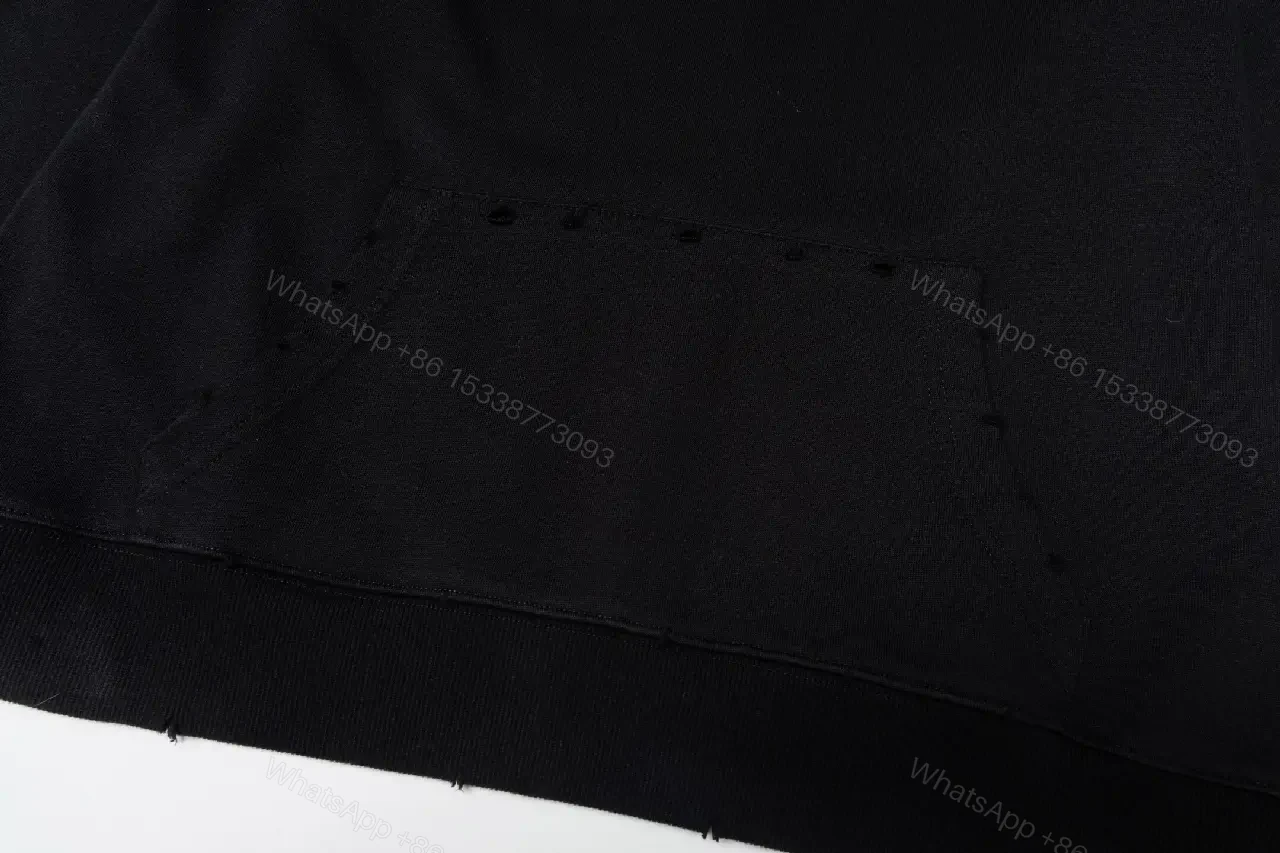 View 3 of Minimalist Black Hoodie – Subtle Dior Detail Luxury Streetwear