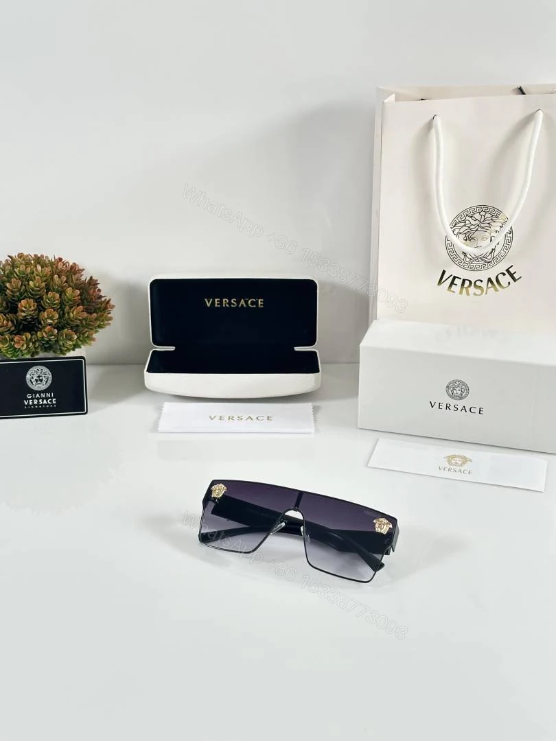 View 4 of First Copy Versace 10086 Black DC Sunglasses