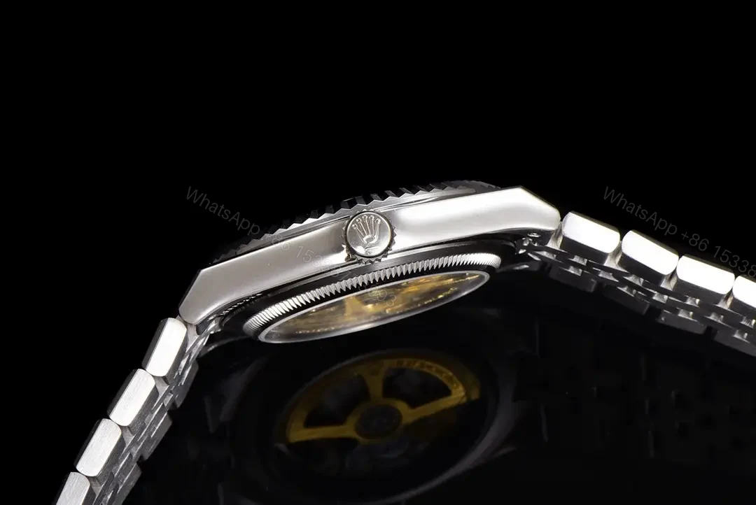 View 8 of Rolex Land-Dweller 40 Platinum Ice Blue Dial Flat Jubilee 127336-0001