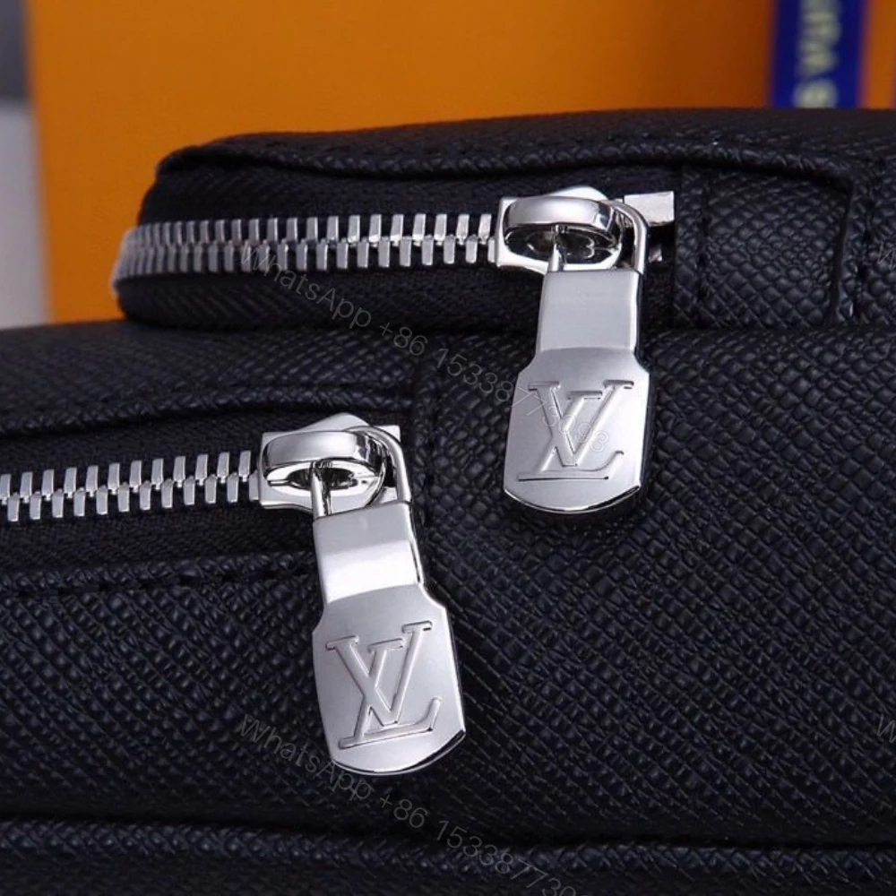 View 5 of Louis Vuitton Avenue Sling Bag Taiga Black 31Cm LV M30443