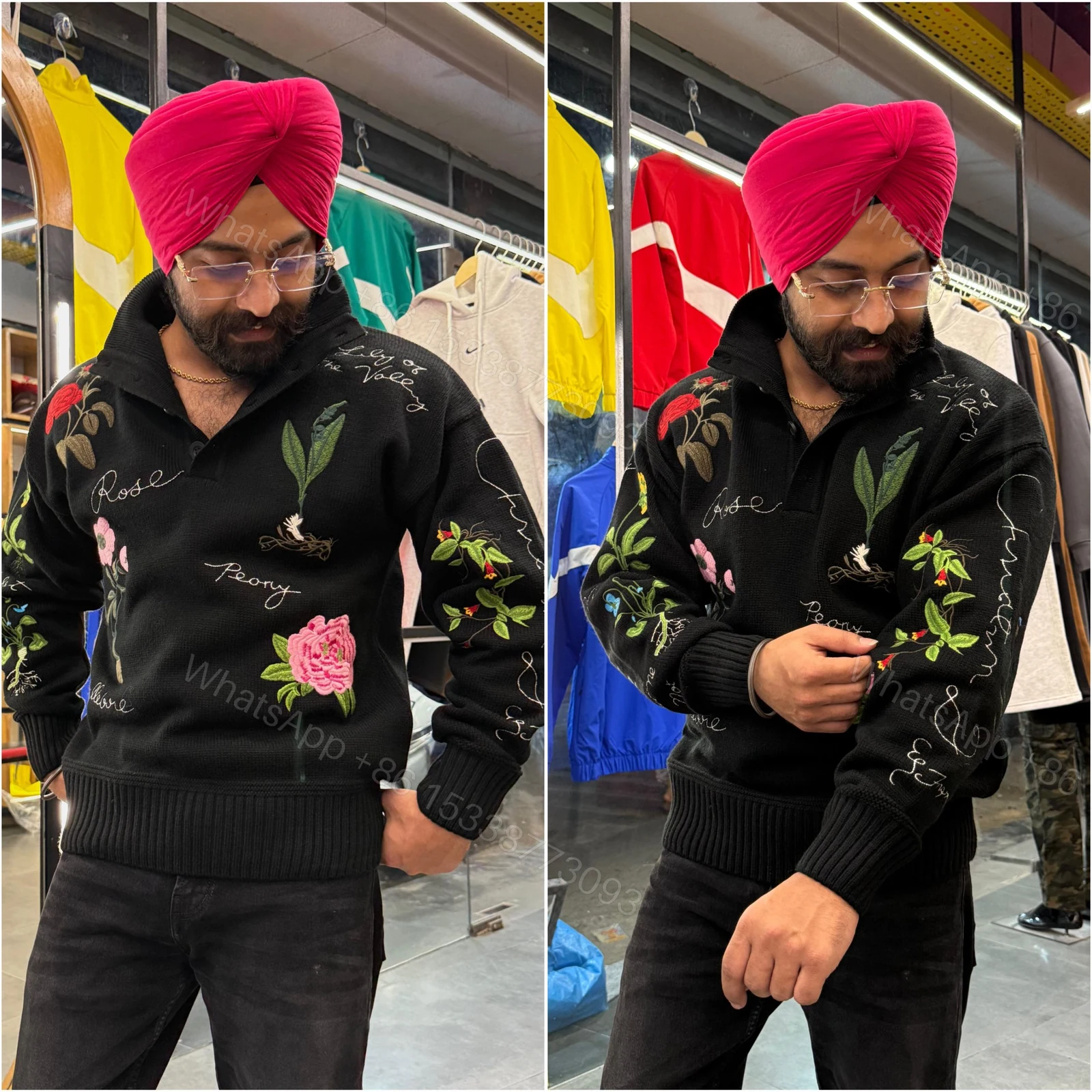 View 5 of First Copy Dior Heavy Wool Sweater