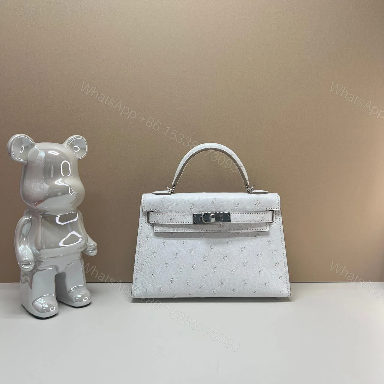 View 9 of HERMÈS Mini Kelly Ostrich